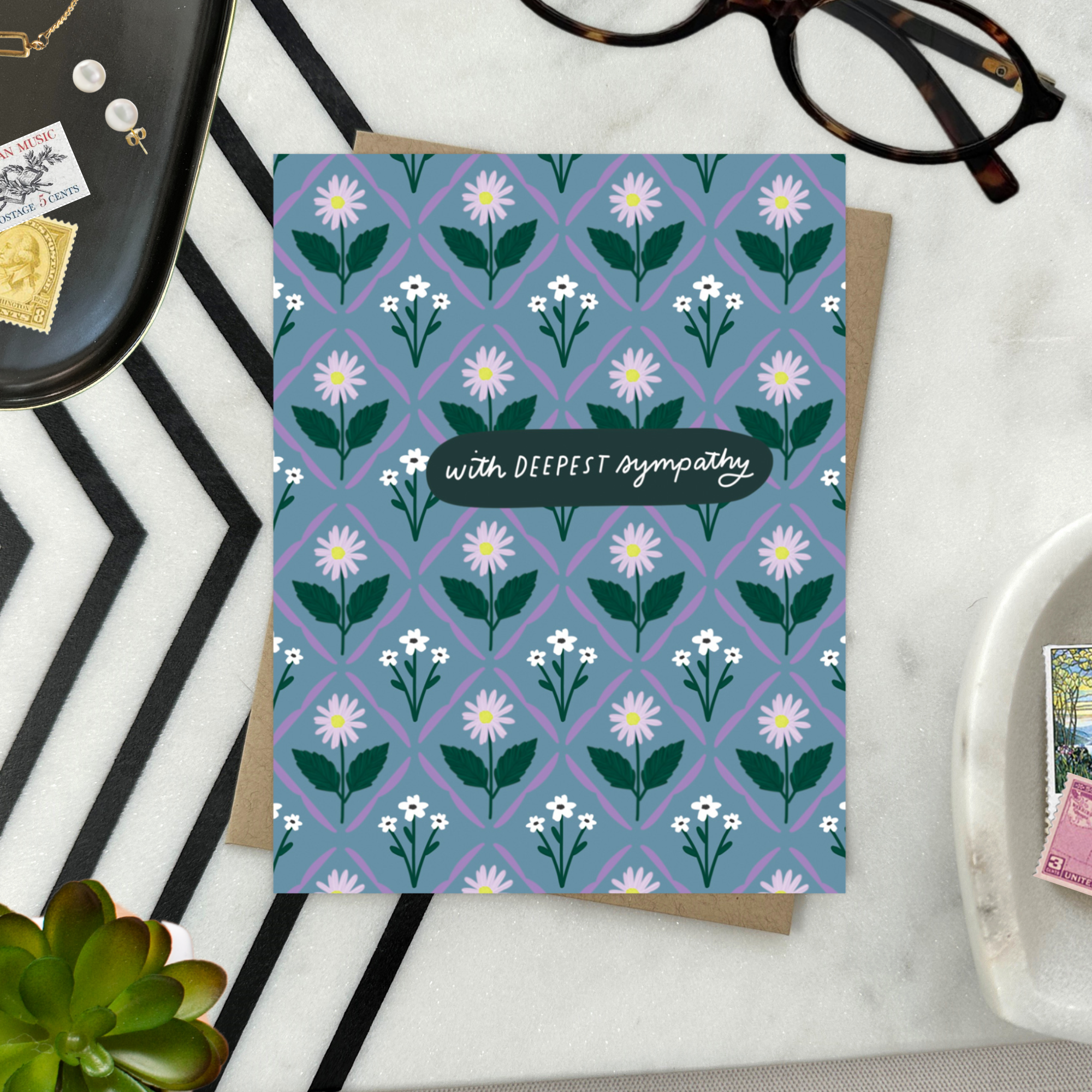 Barone and Co. - Wholesale Sympathy Card - Deepest Sympathy Grid Card5