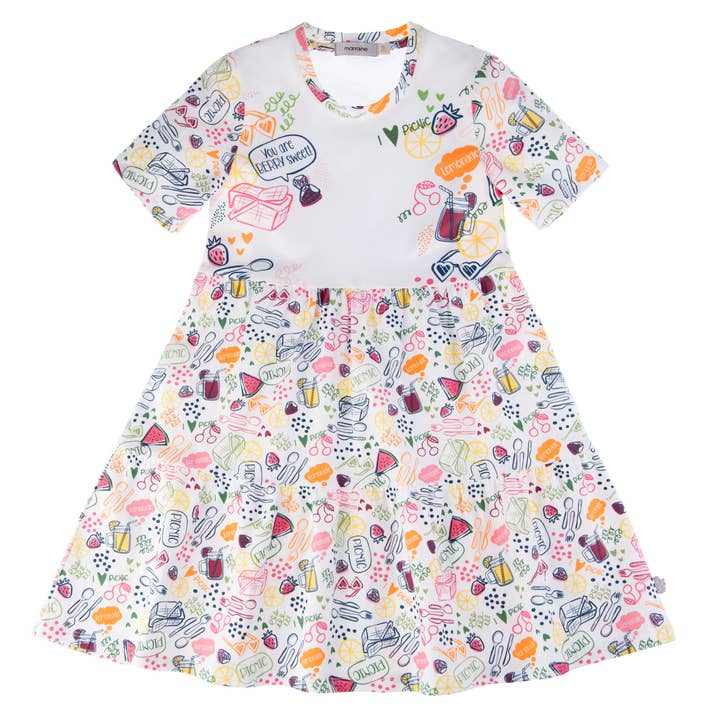Robe-t-shirt en coton biologique JUICY pour la vente par Marraine Kids