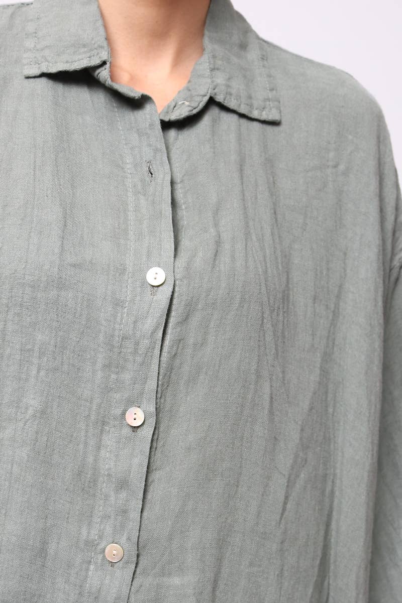 LÉA & LUC - Wholesale Button Down Shirt - Women's - 100% Linen Shirt REF. 285842