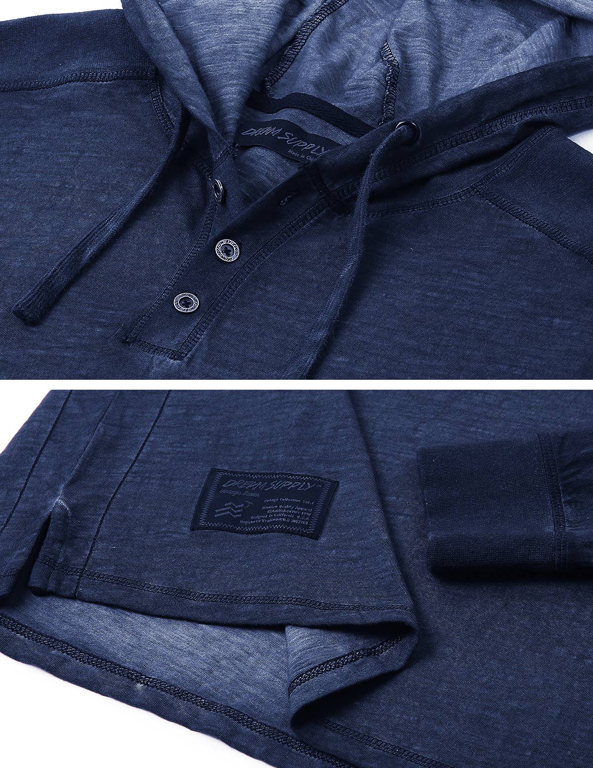 ZIMEGO - Wholesale Hoodie - Men's - Vintage Garment Dyed Casual Long Sleeve Hoodie - On Sale5