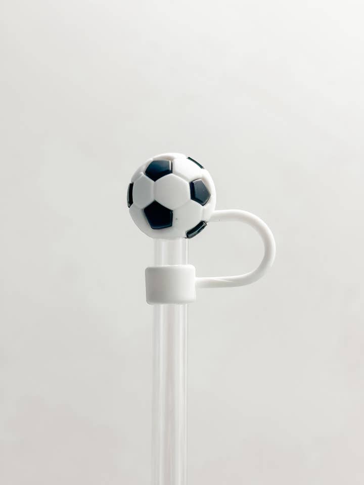 Straw Cover 10MM "Soccer" for wholesale by Harris Girls & Co.