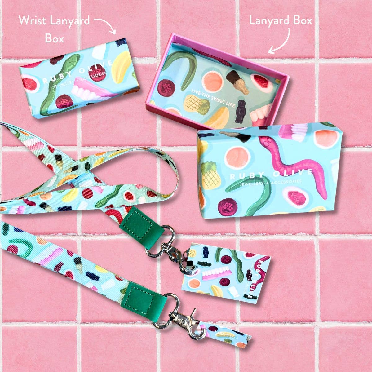 Ruby Olive Pty Ltd - Wholesale Lanyard – Women’s - Lolly Jar Wrist Lanyard1