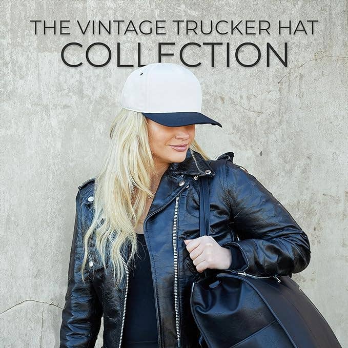 Funky Junque – wholesale Baseball cap – Unisex – Two Tone Vintage Snapback Hat - Navy/Beige7