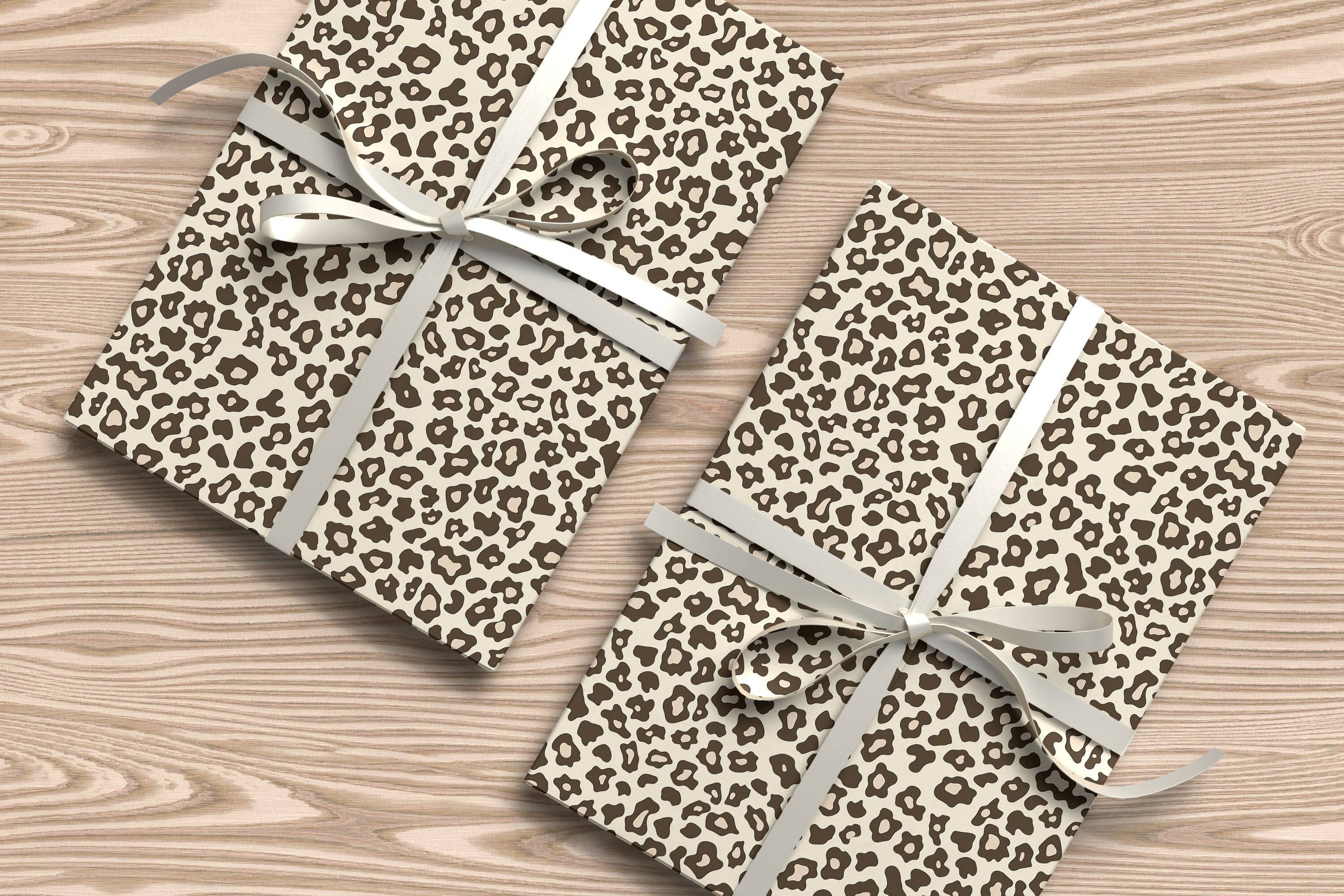 House of Binky - Vente Feuille de papier cadeau - Papier d'emballage à motif animal imprimé guépard personnalisé2