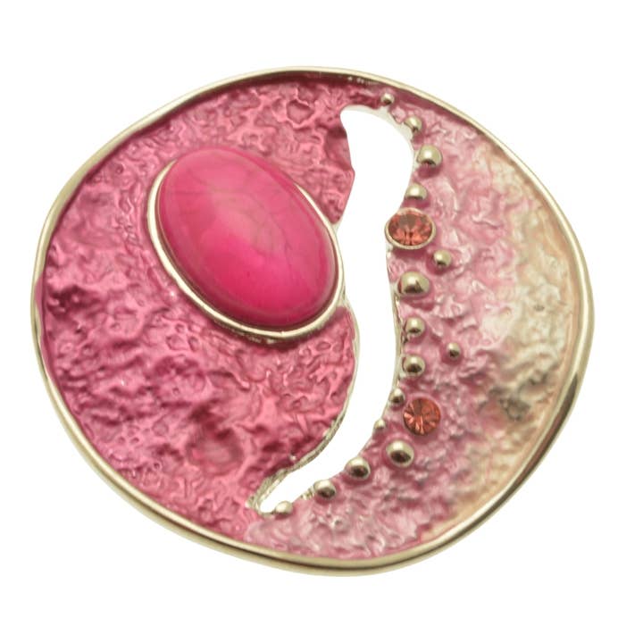 Pink Fissure Magnetic Brooch for wholesale by Miss Milly Limited