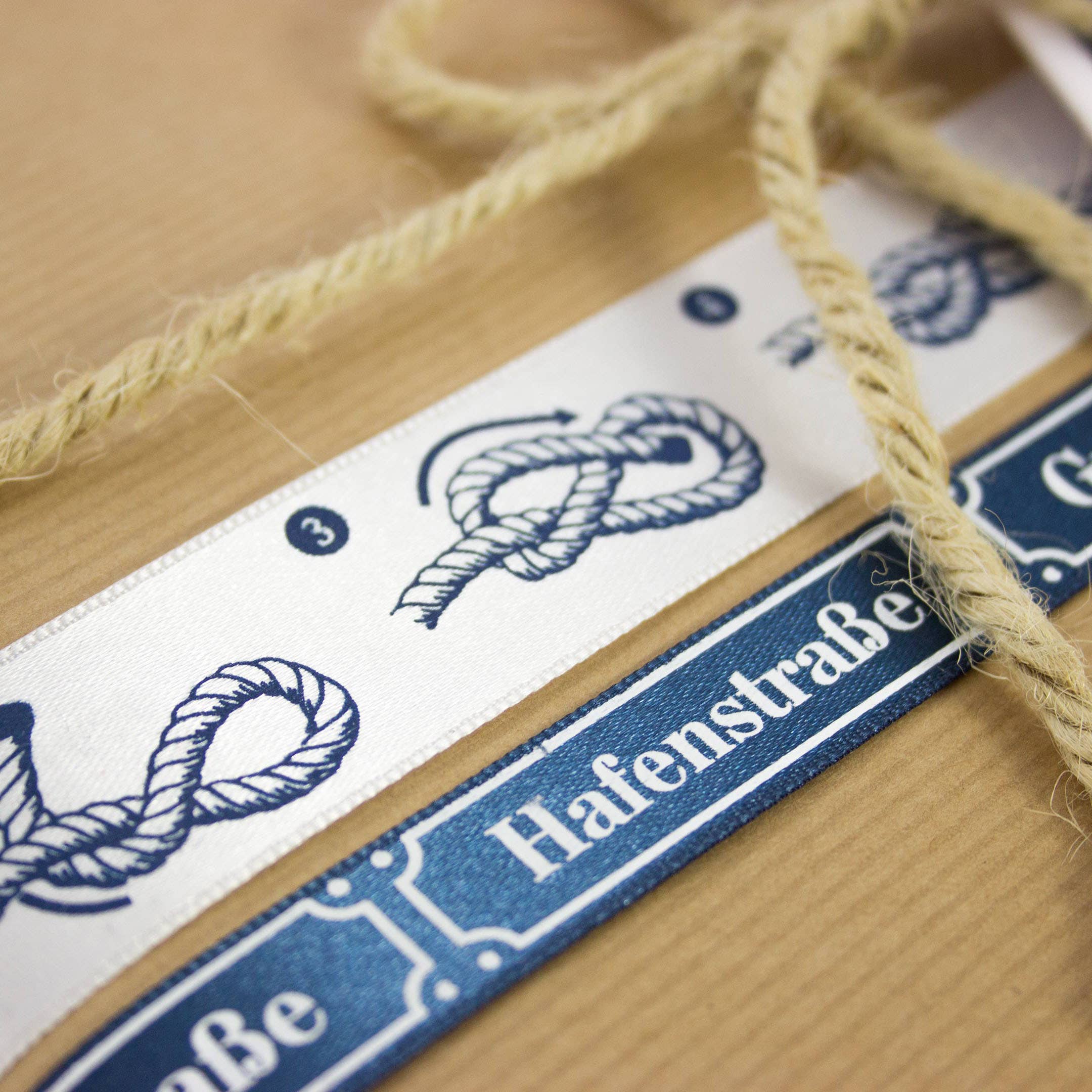 Bow & Hummingbird - Wholesale Ribbon - Gift Wrapping - Maritime Satin Ribbon Knot Guide, 3m2