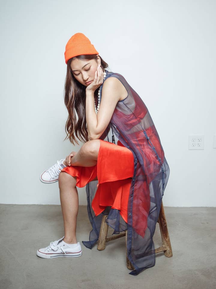 Falda de mimbre de seda para venta al por mayor de Marina Leight Atelier