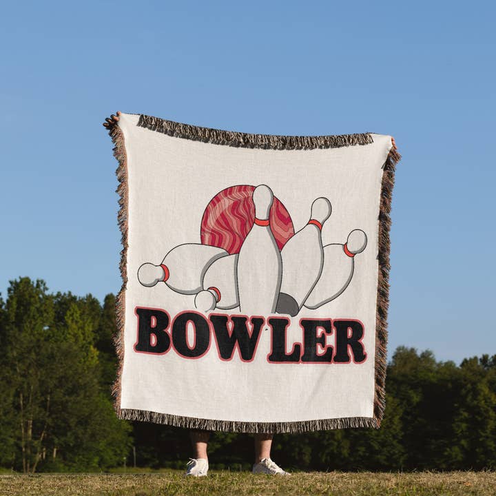 3dRose - Wholesale Throw Blanket - 3dRose, Bowler Bowling Ball and Pins Sports Design, Blanket1