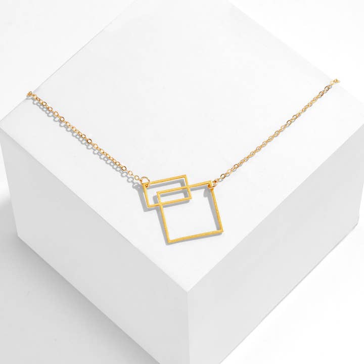 Ares Small Squares Necklace for wholesale by Aviv Jewelry