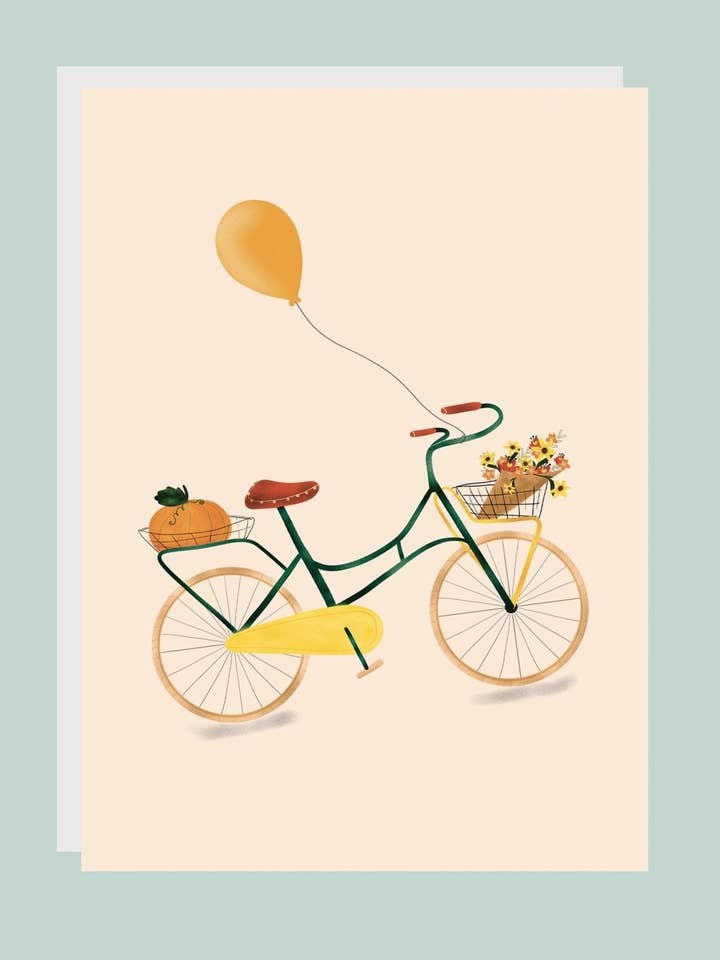 Greeting card -Bicycle for wholesale by Citron et Miel