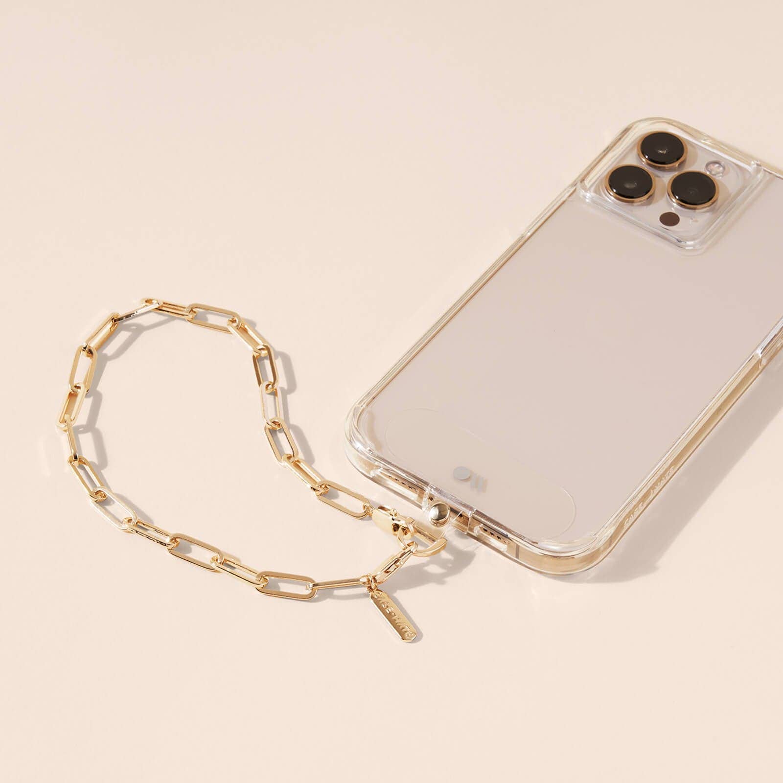 Gold Chunky Chain Phone Charm Wristlet (Gold) for wholesale on Faire4