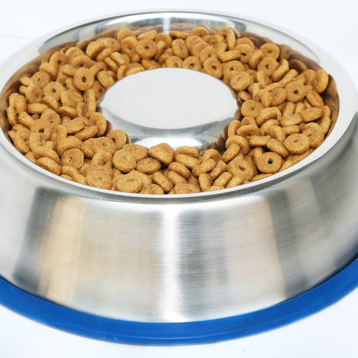 Mr. Peanut's - Wholesale Pet Bowl - Cat/Dog - Mr. Peanut's Slow Feed Anti Bloat Dog Bowl with Bonded Silicone Base
