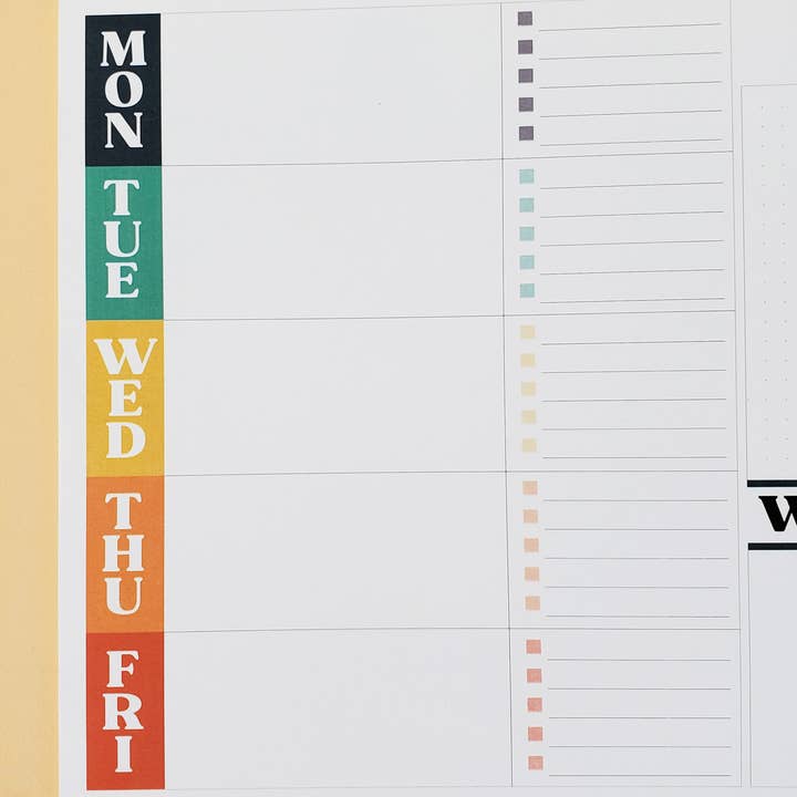 Lucky Dog Design Co. - Wholesale Planner - Color Block Weekly Planner Pad4