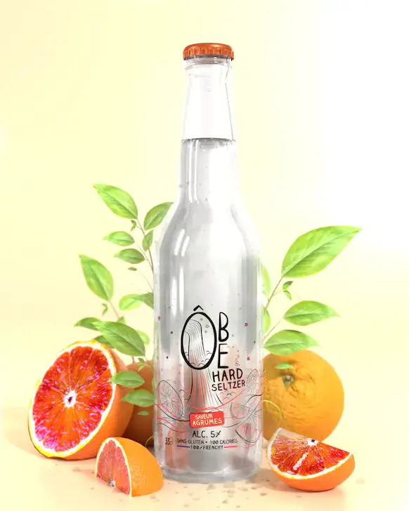 Ôbe Hard Seltzer - Wholesale Pre-Mixed/Ready-Made Alcoholic Drinks - ÔBE HARD SELTZER Citrus Flavor 33cL0