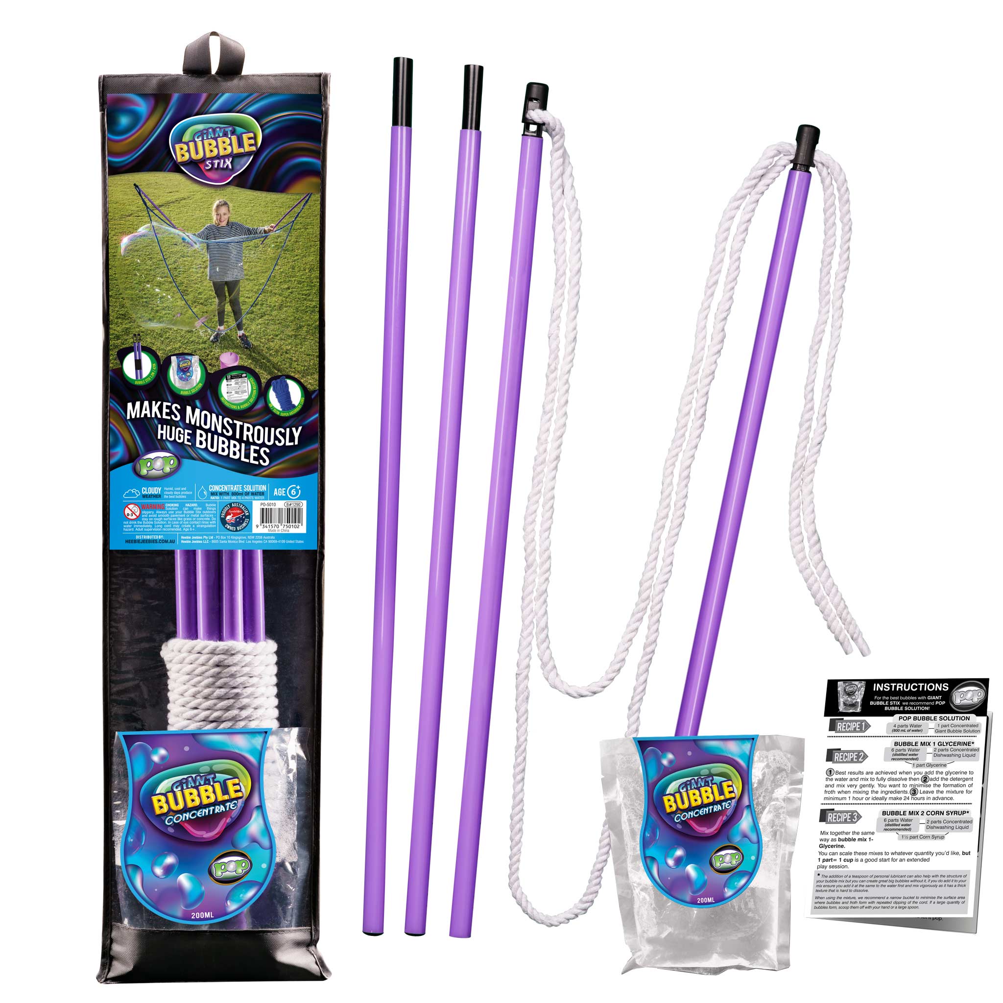 Heebie Jeebies - Wholesale Bubble wand – Child - Extendable Bubble Stick1