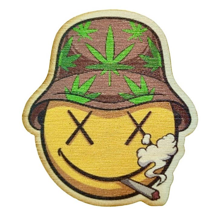 Stoner Guy Fishing Hat Magnet/Keychain for wholesale by Rock Lion Goods
