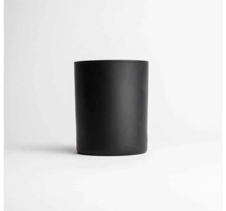 Attic Candles – wholesale Jar/filled candle – White Label Black Matt Round candle -(lids ava)