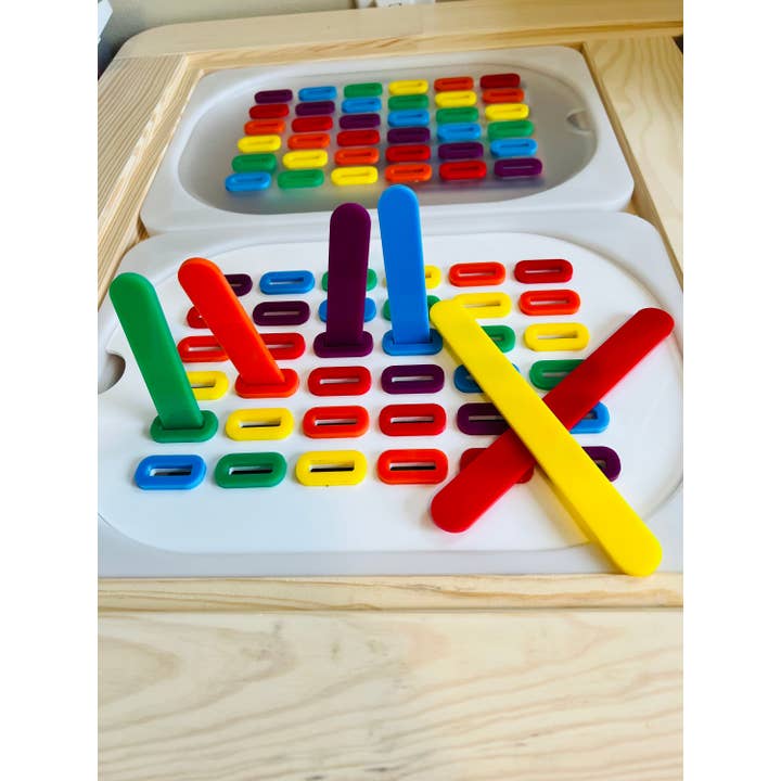 412Laser - Wholesale Toy Set - Kids - Acrylic Popsicle Sticks Add-On: Sensory Bin Sorting Insert2