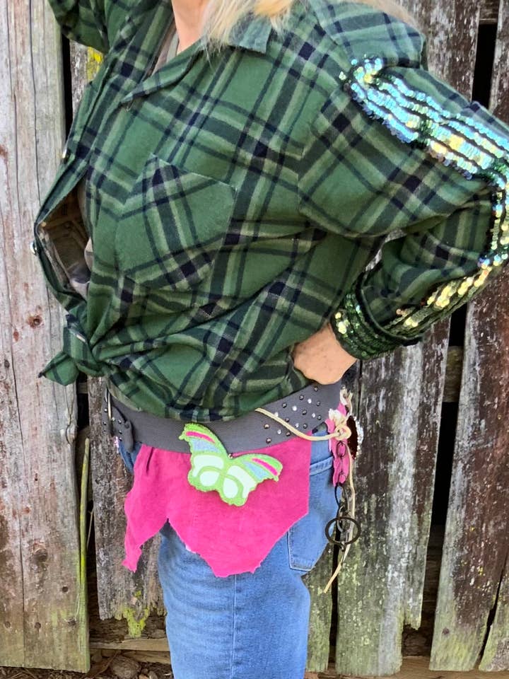 Tessie Hot Pink Leather Punk Belt for wholesale by Wild Flower Heart