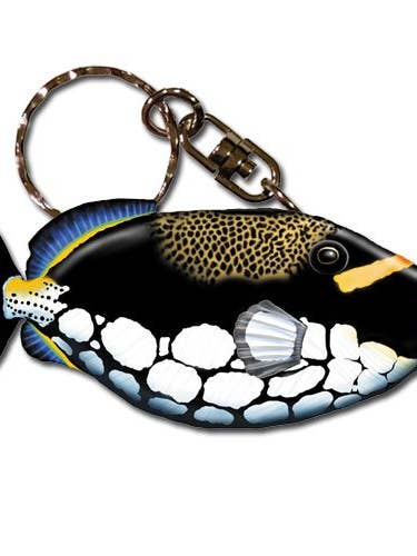 Pesce Balestra Portachiavi in Legno per la vendita all'ingrosso da parte di Pipsqueak Productions