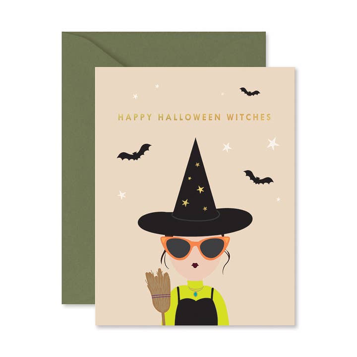 Ginger P. Designs - Vendita all'ingrosso Biglietti per Halloween - Biglietto di auguri Happy Halloween Witches0