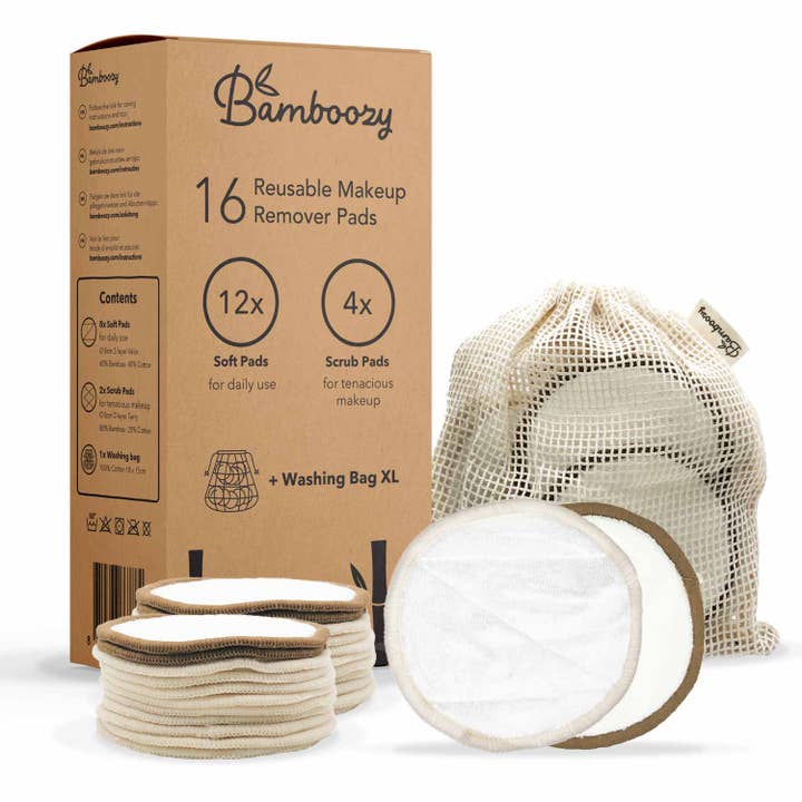 Bamboozy x Cosmeau - Wholesale Cotton Pad - 16x White Reusable Cotton Pads 3-layers