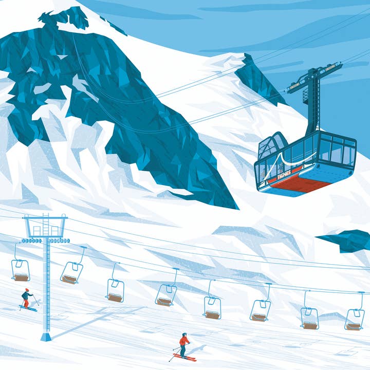 Olahoop Travel Posters - Wholesale Poster - Tignes Savoie Ski Resort Travel Poster - France3
