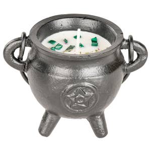 Large Cast Iron Cauldron - Candle Holder and Wax Warmer Ideal for Smudging  Witchcraft Incense Burning Halloween