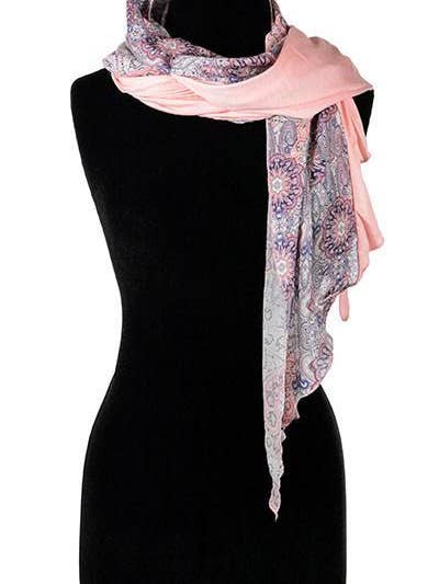 Handkerchief Scarf - Assorted Prints with Jersey Knit for wholesale by PANDEMONIUM