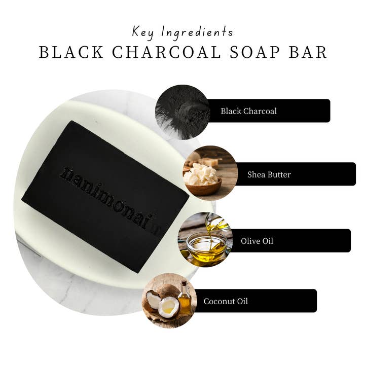 Nanimonai Skincare - Wholesale Bar Soap - Black Charcoal Soap Bar3