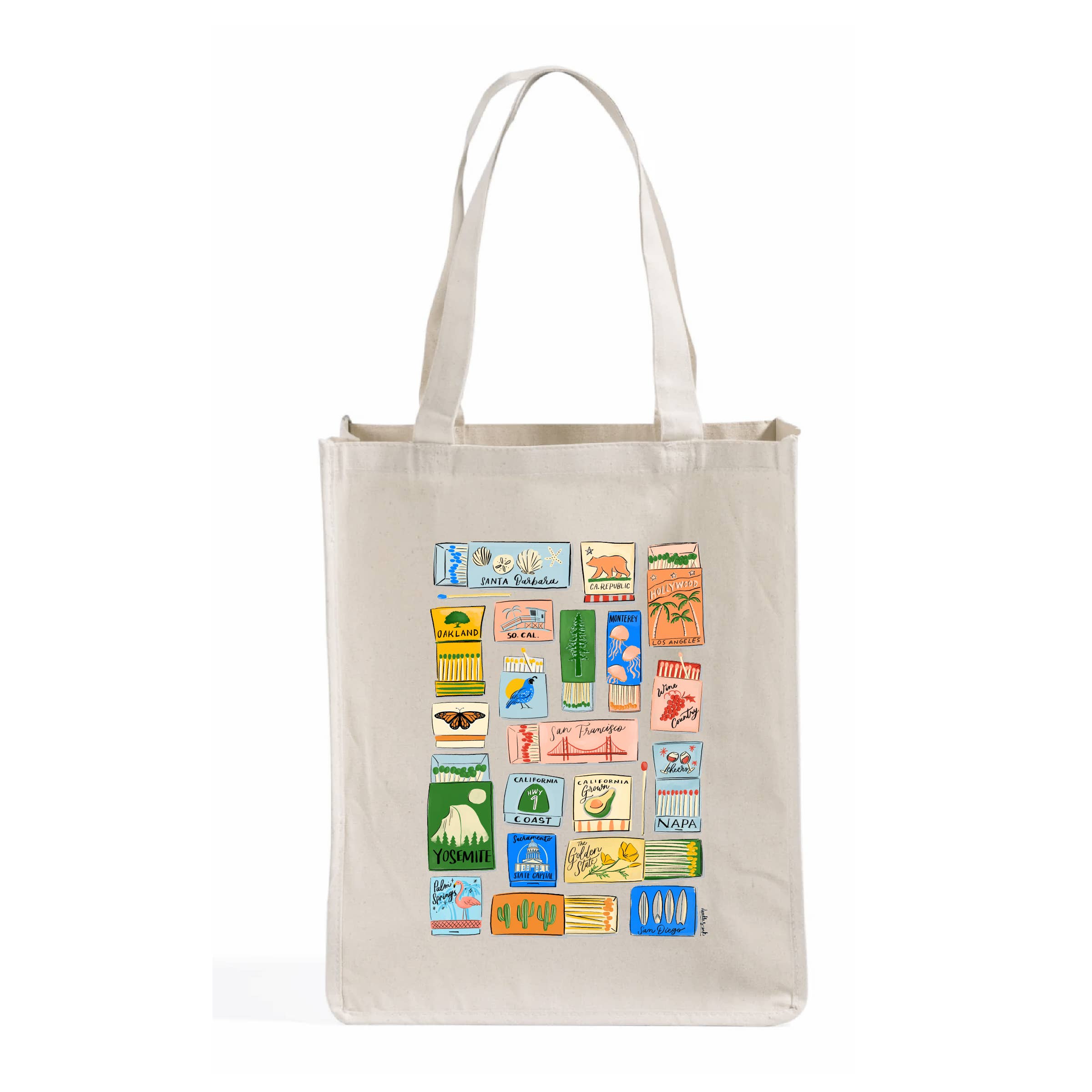 doodles.ink. - Wholesale Tote Bag - Unisex - California Matchboxes Shopper Tote1