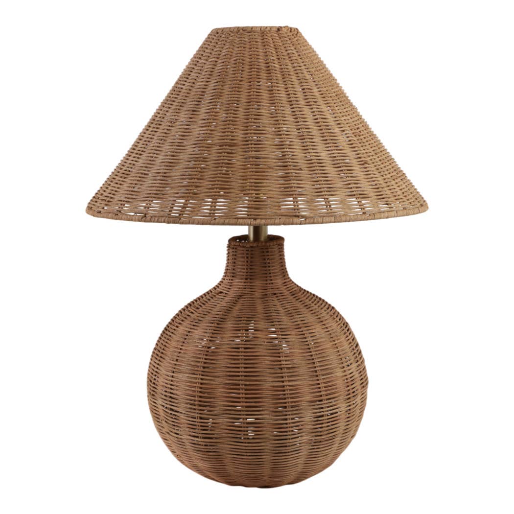 Sagebrook Home - Wholesale Accent/Desk Lamp - Brown 23x20 in. Woven Rattan Bud Casual Table Lamp4