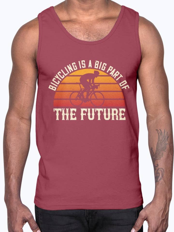 Bicycling Is a Big Part of the Future - Bicycle - Cotton Tank for wholesale by tshirt unlimited