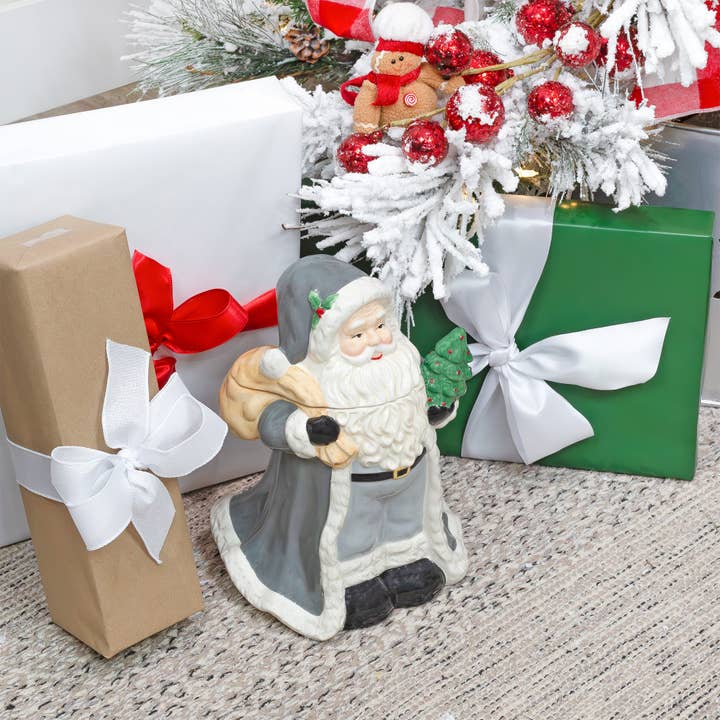 Kurated Korner - Vente Boîtes à biscuits - Bocal à biscuits de Noël Père Noël AuldHome Design5