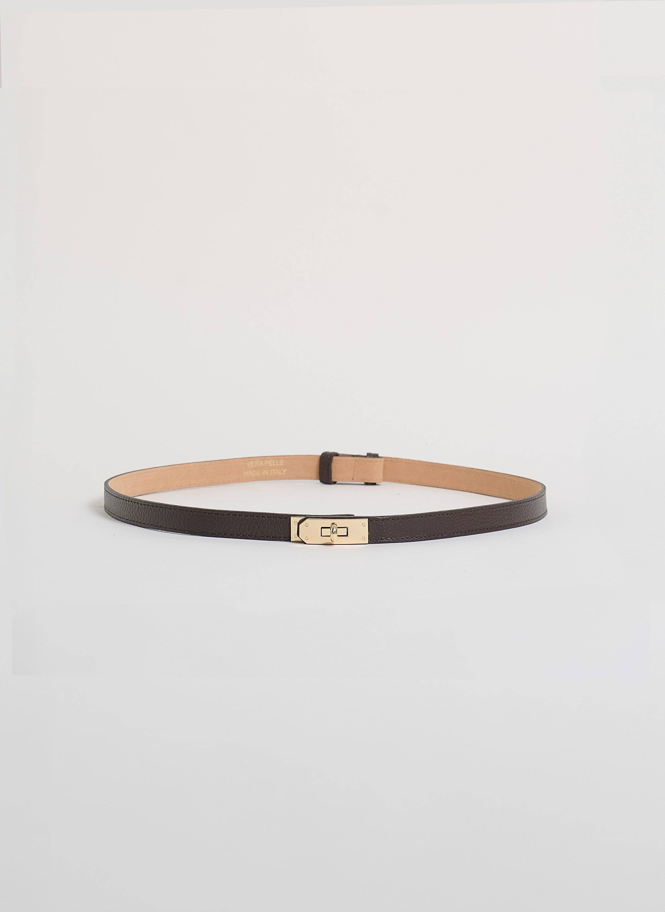 Voemièn - Wholesale Belt - Women's - Baronne in Dark Brown Togo Leather Belt0
