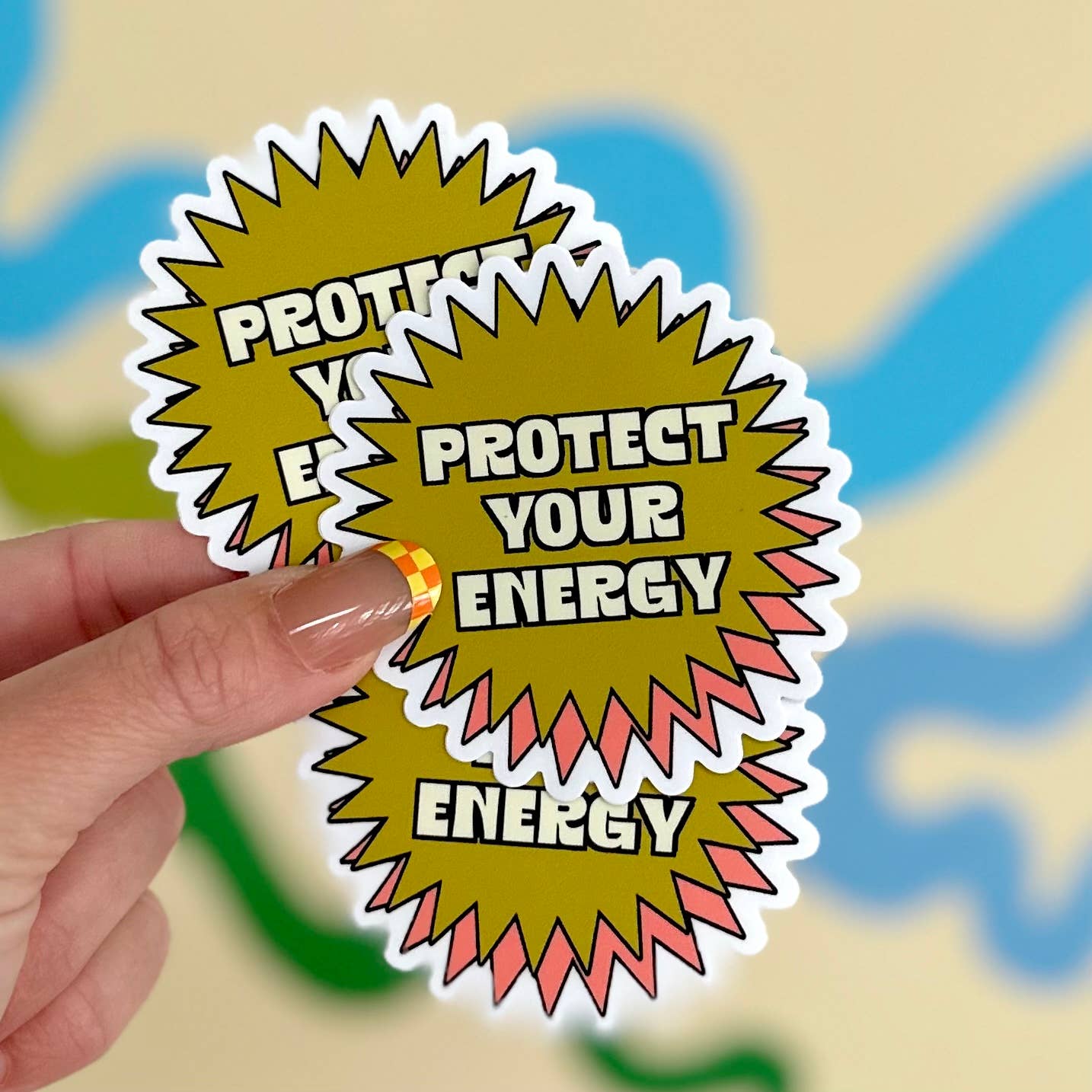 Charley Taylor Art - Wholesale Sticker - Bescherm uw Energy Y2K-sticker7