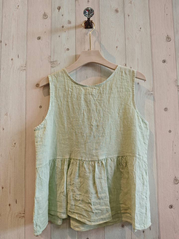 Linen & More - Wholesale Blouse - Women's - REF 18023 BLOUSE WITH OPEN BACK TIE 100% LINEN2