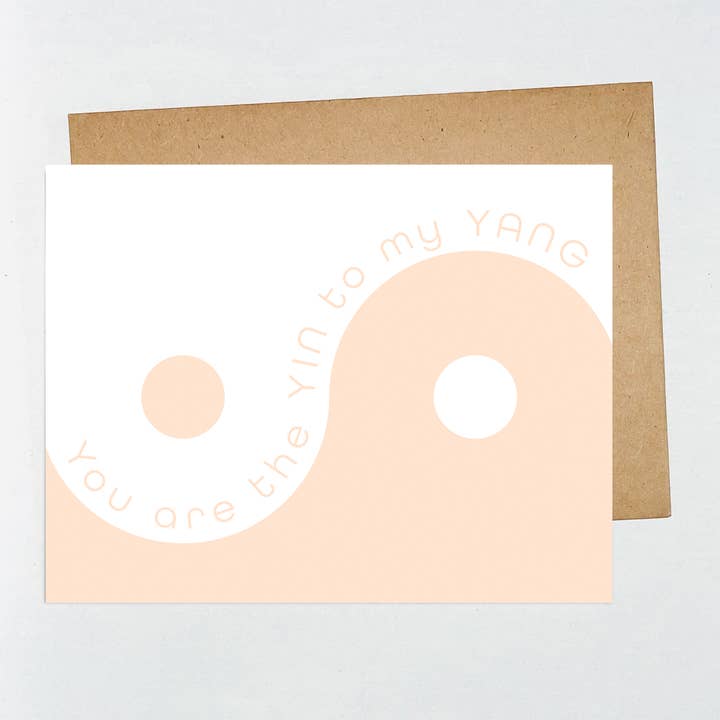 Carte Yin Yang, carte d'amitié pêche, carte d'amour, carte cadeau pour la vente par Iome