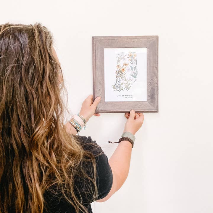 Art and Home co. - Wholesale Art Print - State of Indiana Wildflower Watercolor Fine Art Print2