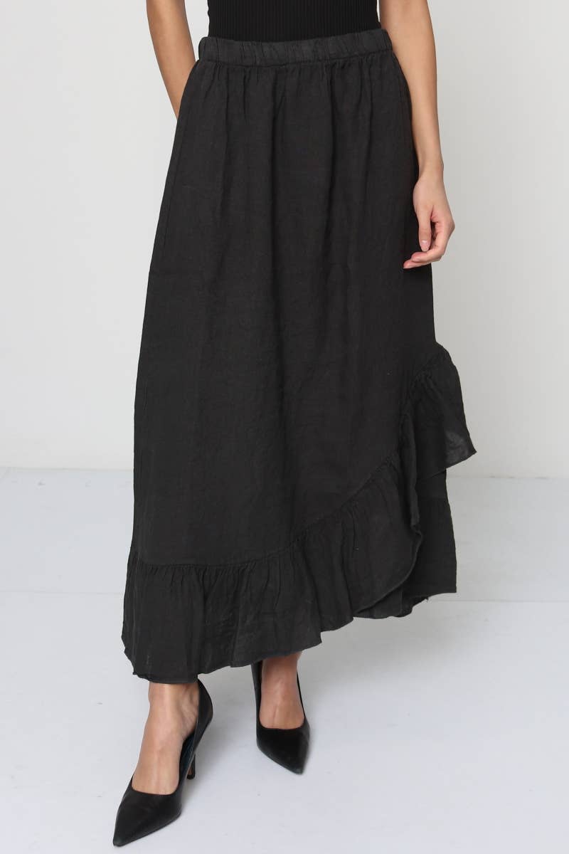 LÉA & LUC - Wholesale Skirt - Women's - 100% Linen Skirt REF. 800228