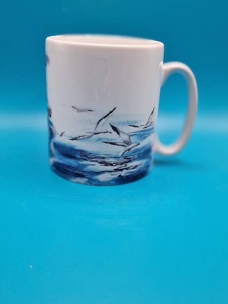 Boat on the sea printed mug for wholesale by craft shed creations