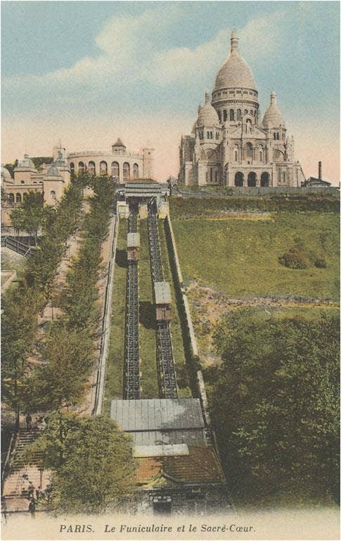 Found Image Press - Vente Assortiments de papeterie/cartes - Carte de vœux PS-111 Funiculaire vers l'église du Sacré-Cœur0