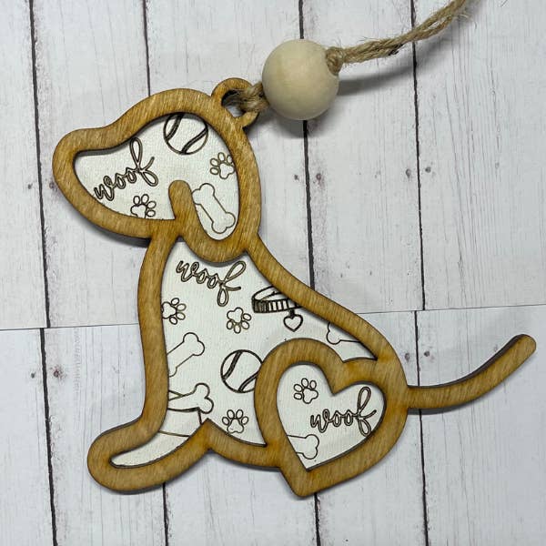 Dog - Your Furr-Ever Friend (outline) Ornament/Charm for wholesale by Plums & Roses