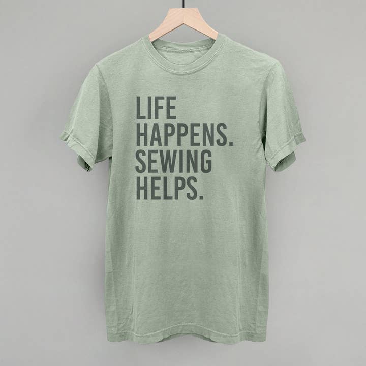 Ivy + Cloth - Wholesale Screen Printed T-Shirt - Women's - Life Happens Sewing Helps2