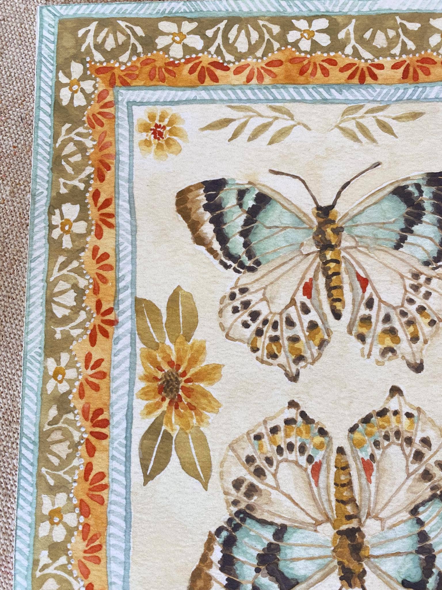 Lindsey Wells Art - Wholesale Art Print - Mirrored Butterflies Art Print2