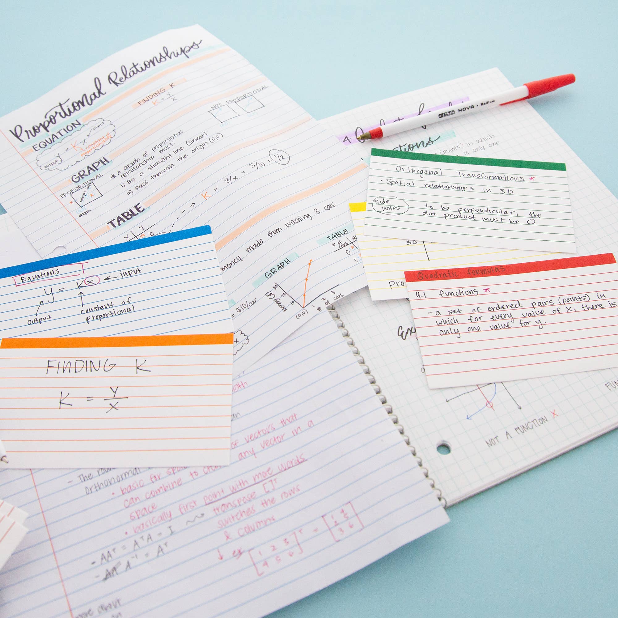 BAZIC Products - Wholesale Notepad - Ruled Color Coded Index Card 3" X 5" 100 Ct.6