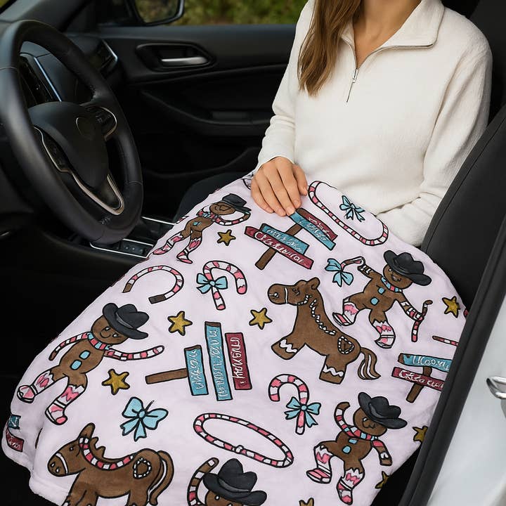 The Bling Barn - Wholesale Throw Blanket - Western Christmas Lap Blanket – Cozy Cowgirl Holiday Throw Collection4