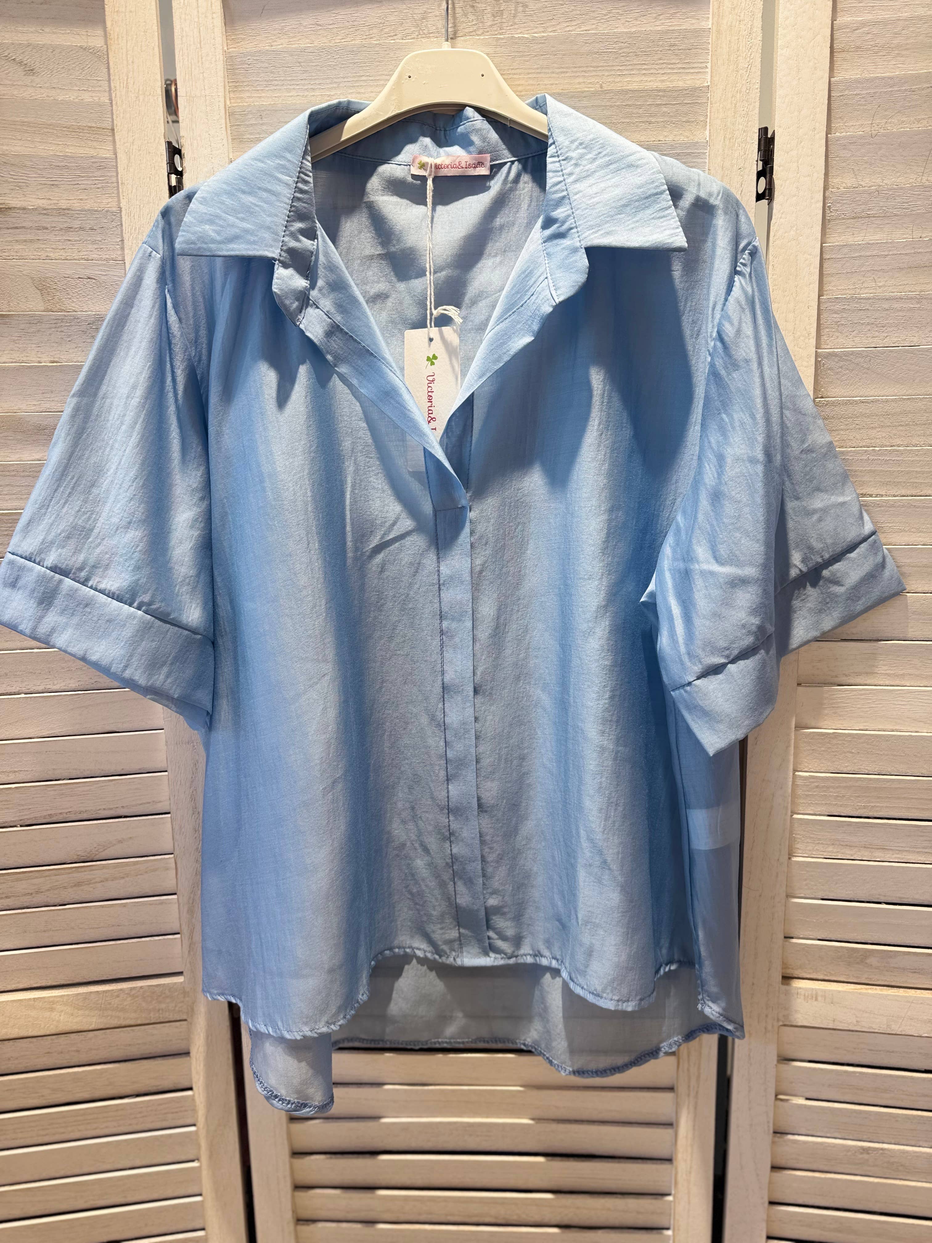 VICTORIA&ISAAC – wholesale Buttoned-down shirt – Women's – Light short-sleeve shirt - 70293