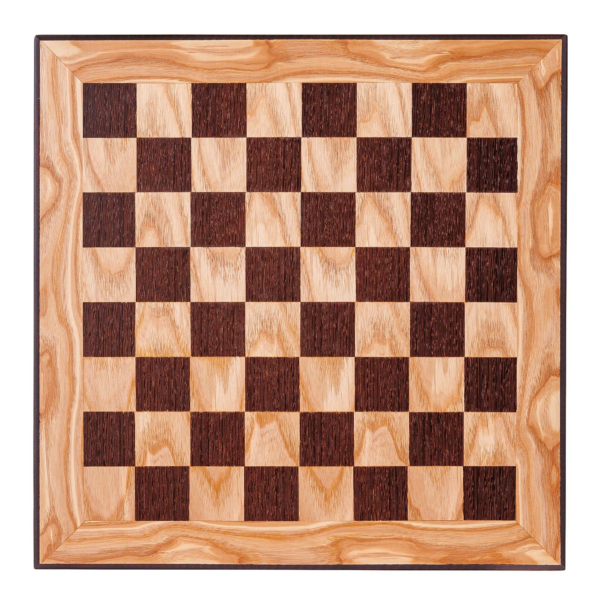 ARTIA LTD - Wholesale Board Game - Olive Wood Chess,  Black Squares & Metal Chess Pieces Roman2