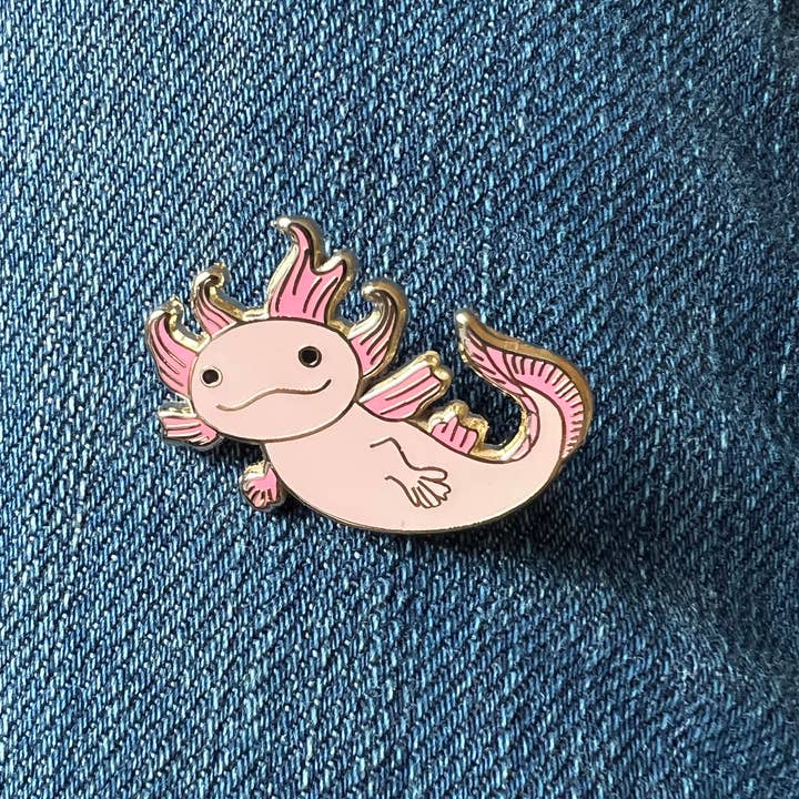 Happily Plants - Wholesale Lapel Pin/Button - Axolotl Enamel Pin, Magical Cute Gifts7